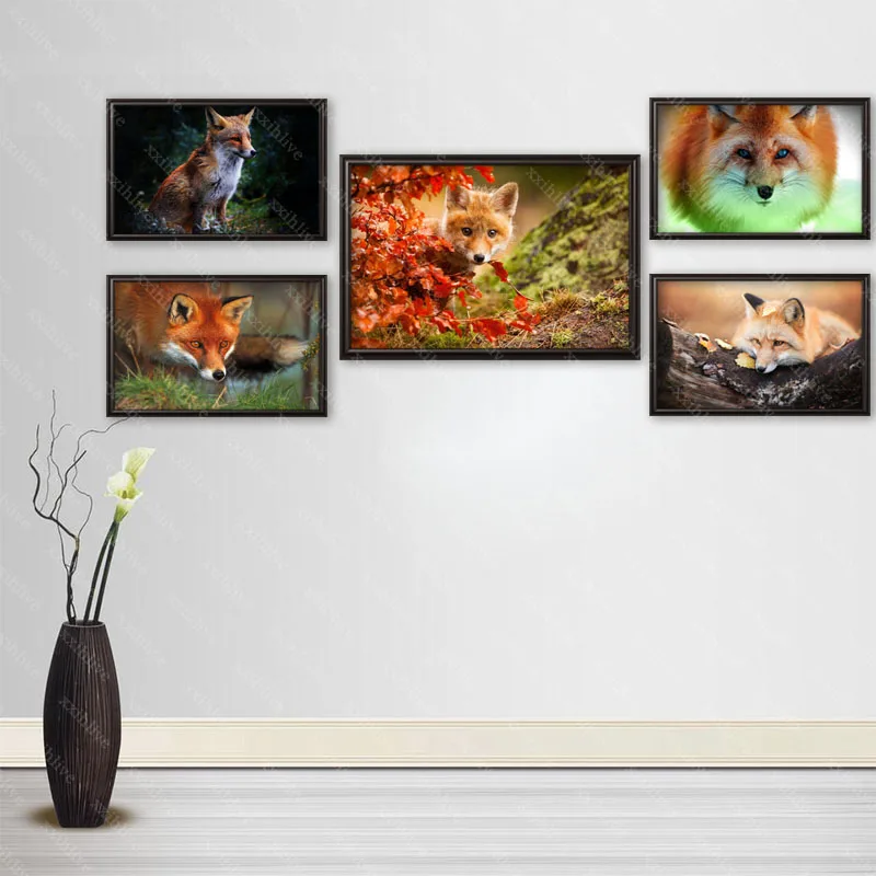 

Canvas Painting HD Wall Art Animal Fox Posters And Prints Wall Pictures For Room Decoration Home Decor Customizable 40x60cm