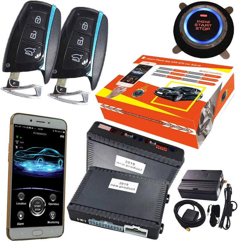 Cardot 4G pke двигатель start stop Автомобильная защита безопасности gps автомобильная система охранной сигнализации