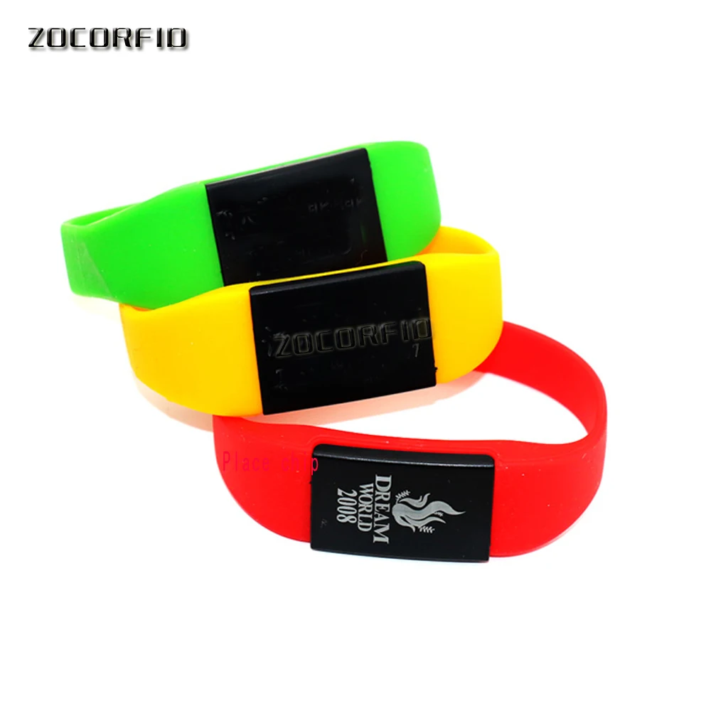 125KHZ T5577/EM4305 Rewritable RFID Bracelet Silicone Wristband Watch Copy Clone Blank Card In Access Control | Безопасность и