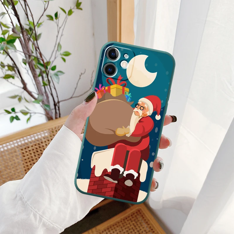 

Cute For XIAOMO 11 Ultra Lite Case Back Cover NOHON Design 10T 10S 9SE CC9 REDMI NOTE 9 10 PRO Christmas Style POCO F3 X3 FNC