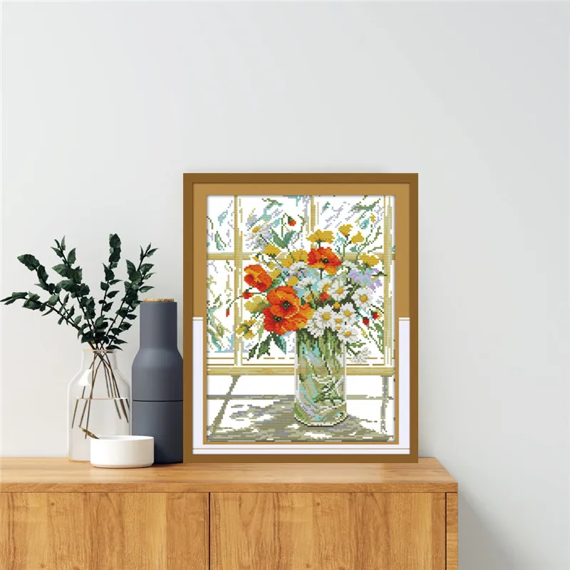 Ваза для цветов на подоконнике joy Sunday наборы вышивки крестом предварительно
