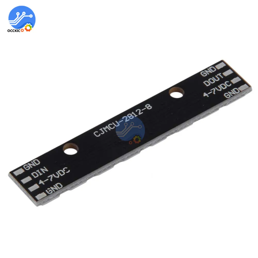 Black 8 Channel WS2812 5050 Full Color RGB Module 8LED Lights Driver Development Board for Arduino LED Strip Lamp|board arduino|board boardboard led