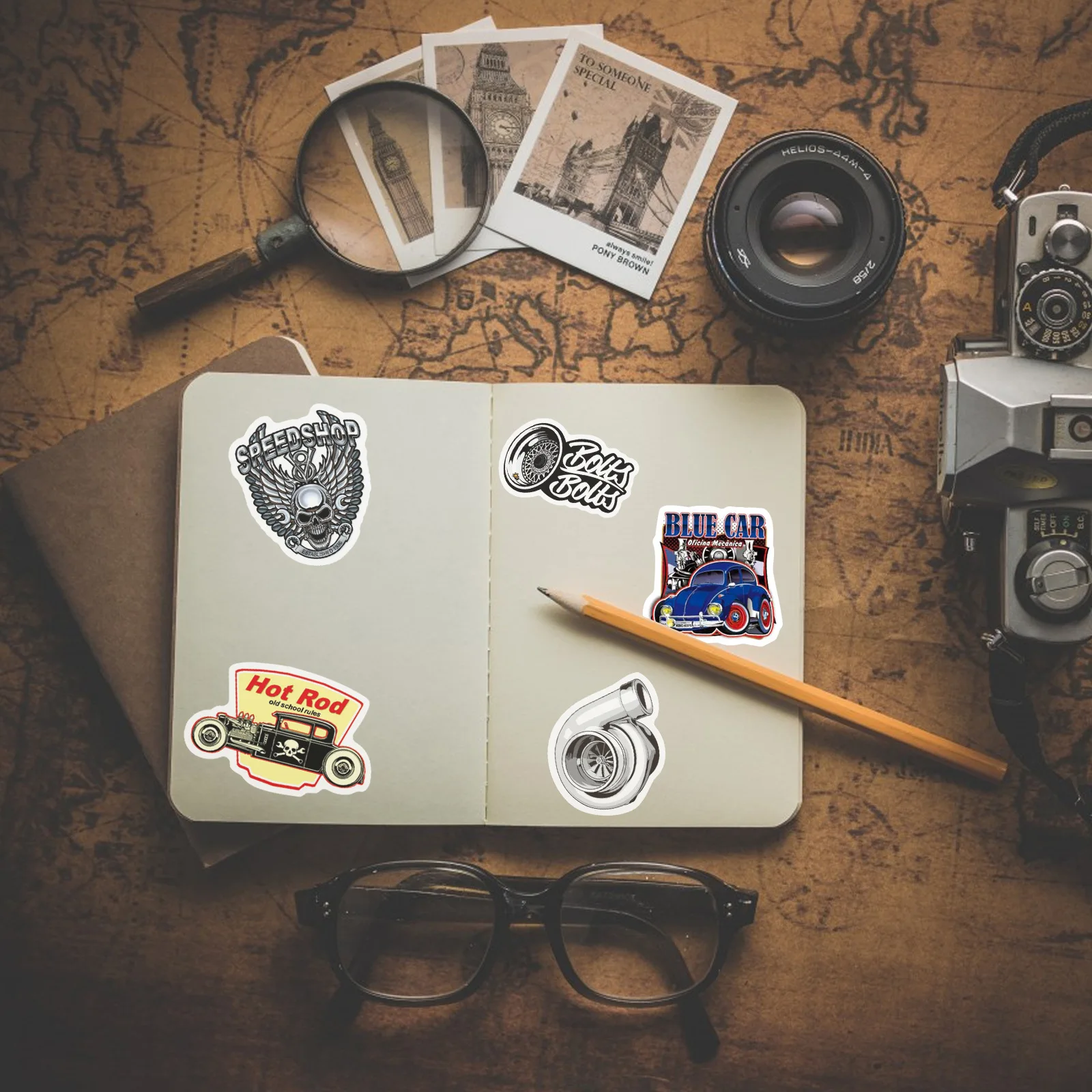 

10/50PCS Cute Cat Pet Holiday Party Home Decor Impact Stickers Laptop Guitar Luggage Skateboard Bike Car Waterproof Sticker Toy