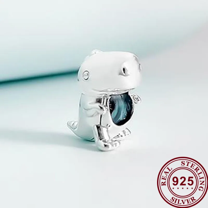 

100% 925 стерлингового серебра бисера Творческий Дино бусины, соответственные Пандоре обаятельные женщины для браслетов и ожерелий Diy ювелирн...