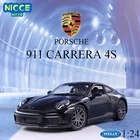 Модель спортивного автомобиля Welly 1:24 Porsche 911, модель автомобиля из сплава, украшение, коллекция игрушек, инструменты в подарок