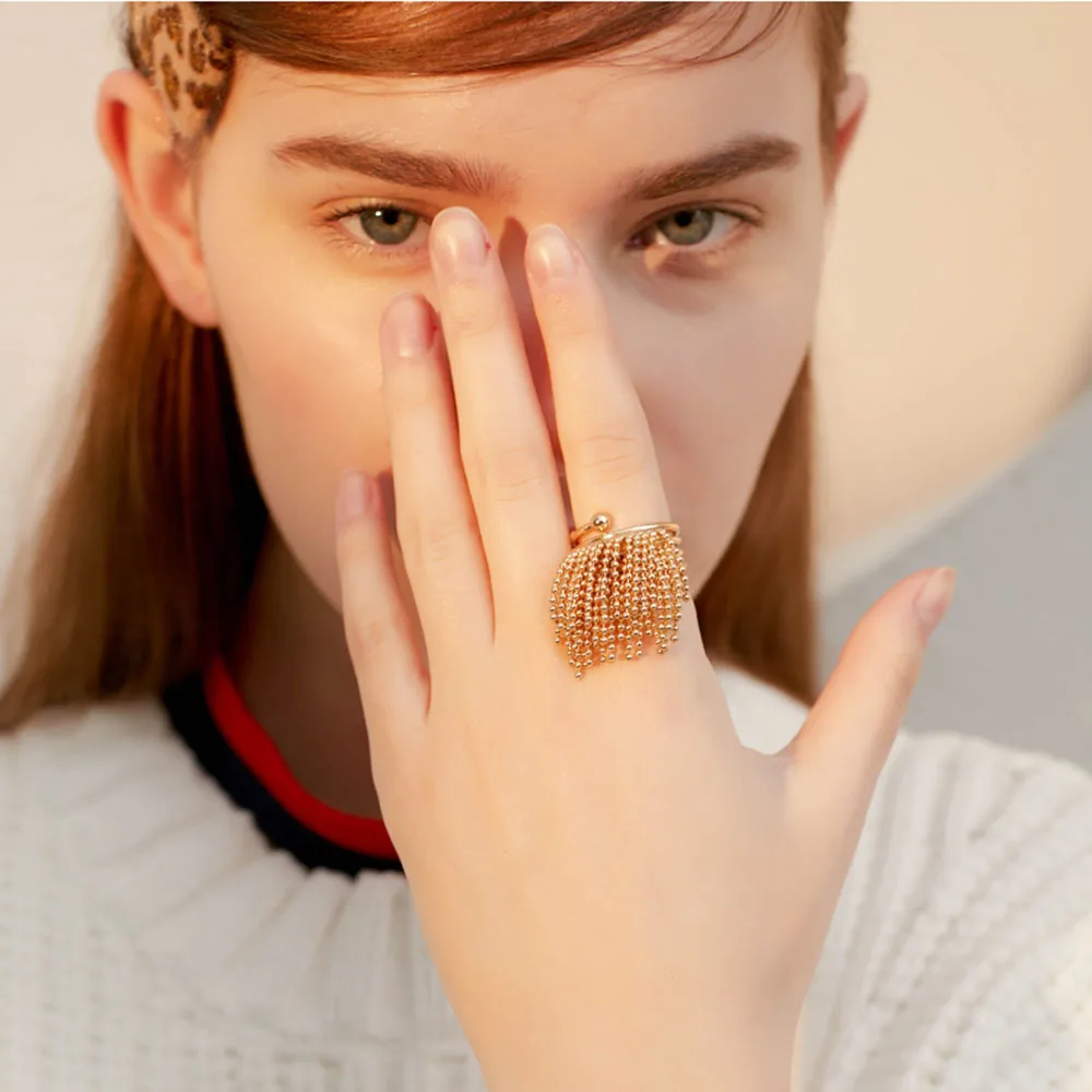 2019 модное многослойное кольцо с кисточкой для женщин|Кольца| |