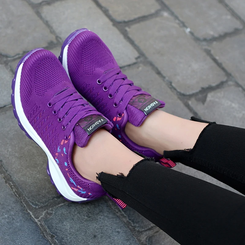 Women Tennis Shoes Sneakers Basket Thick Platform Wedge Lace-Up Breathable Sport Shoes For Woman Ladies Heightening Shoes