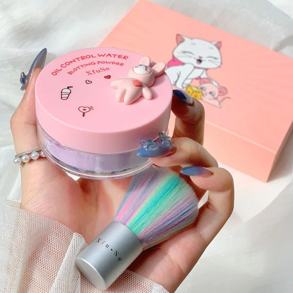 Пудра для лица Xiuse Абсорбирующая жировая воздушная медовая легкая стойкая