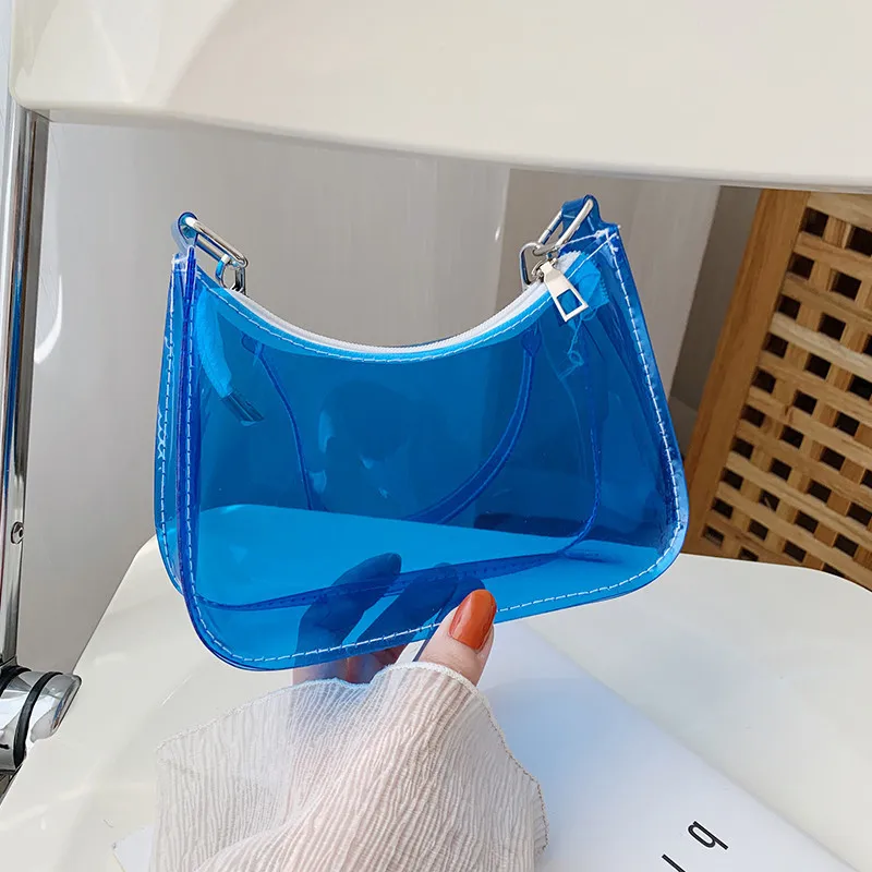 

Women Bag Women Summer Transparent Shoulder Bags 2021 New Fashion Vintage Small Armpit Bag Pvc Summer Handbags For Women