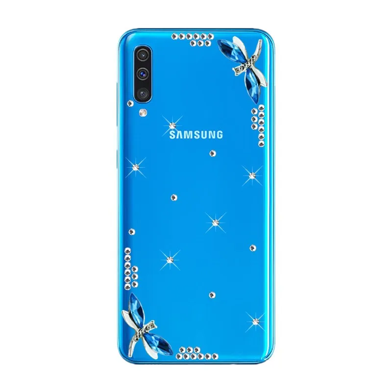 3d с украшениями в виде кристаллов со стразами чехол для телефона samsung Galaxy A70 A50 A30 M40