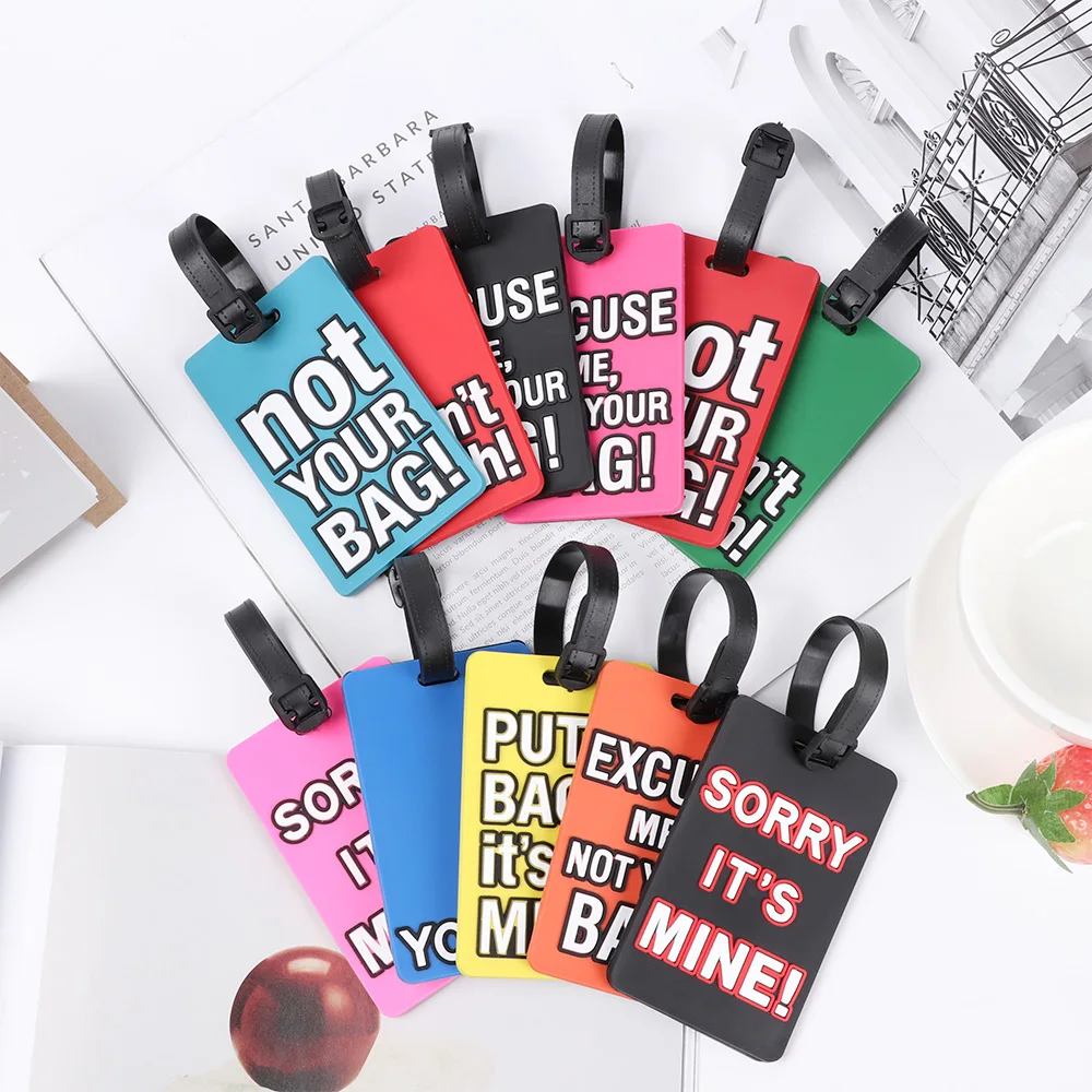 Горячая Мода багажная бирка этикетка ПВХ милый мультяшный буквенный портативный