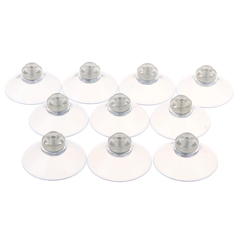 

10pcs 40mm With Thumbscrew Sucker Suction Cup Metal Nut Stud Thread Home Window Glass Wall Mount Furniture Fixture Sign Holders