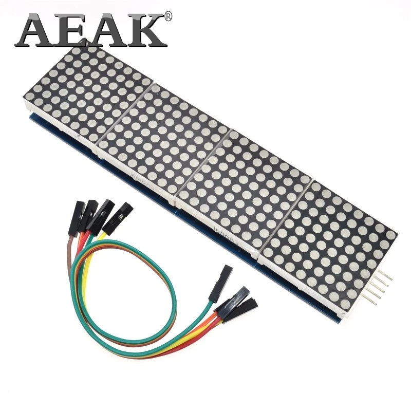 AEAK MAX7219 матричный модуль для Arduino микроконтроллер 4 в одном дисплее с 5P линии