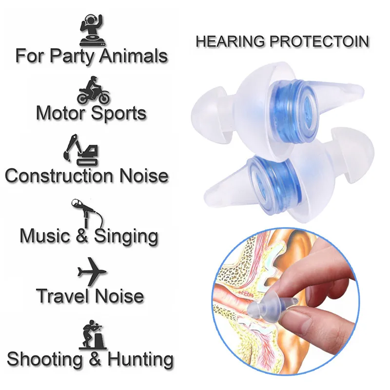 Мягкие силиконовые затычки для ушей с шумоподавлением сна учебы концертов в