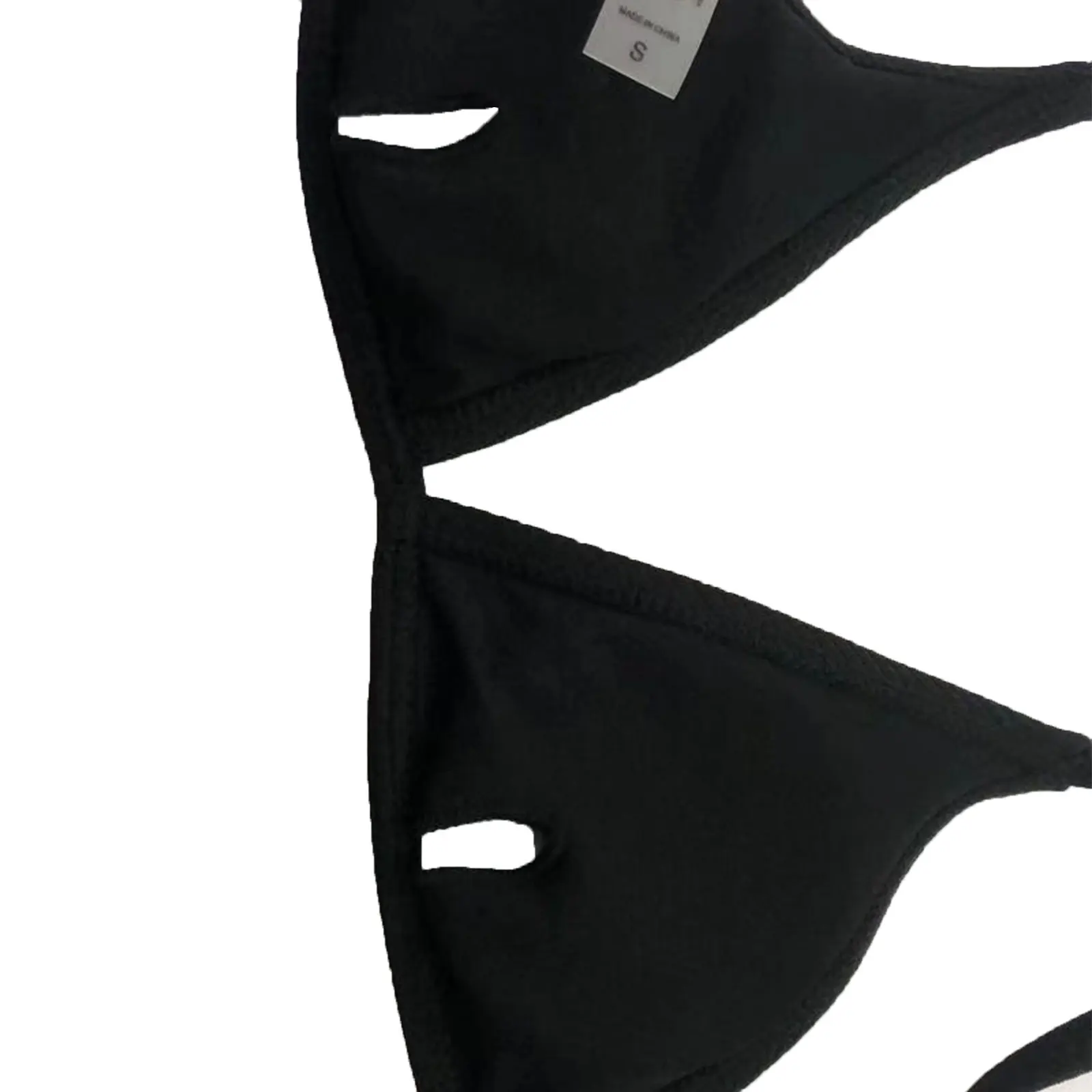 

Womens Funny Printed Breast Pad Sling Tops Triangle Bottoms Swimsuits Deep V-neck 2Pcs Bikini Suits Detachable New