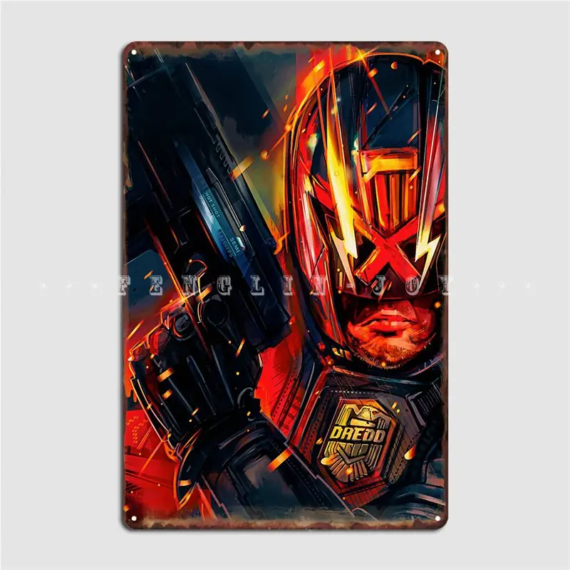 Постер судьи Dredd, металлический плакат, настенный винтажный кинотеатр для паба, оловянный плакат
