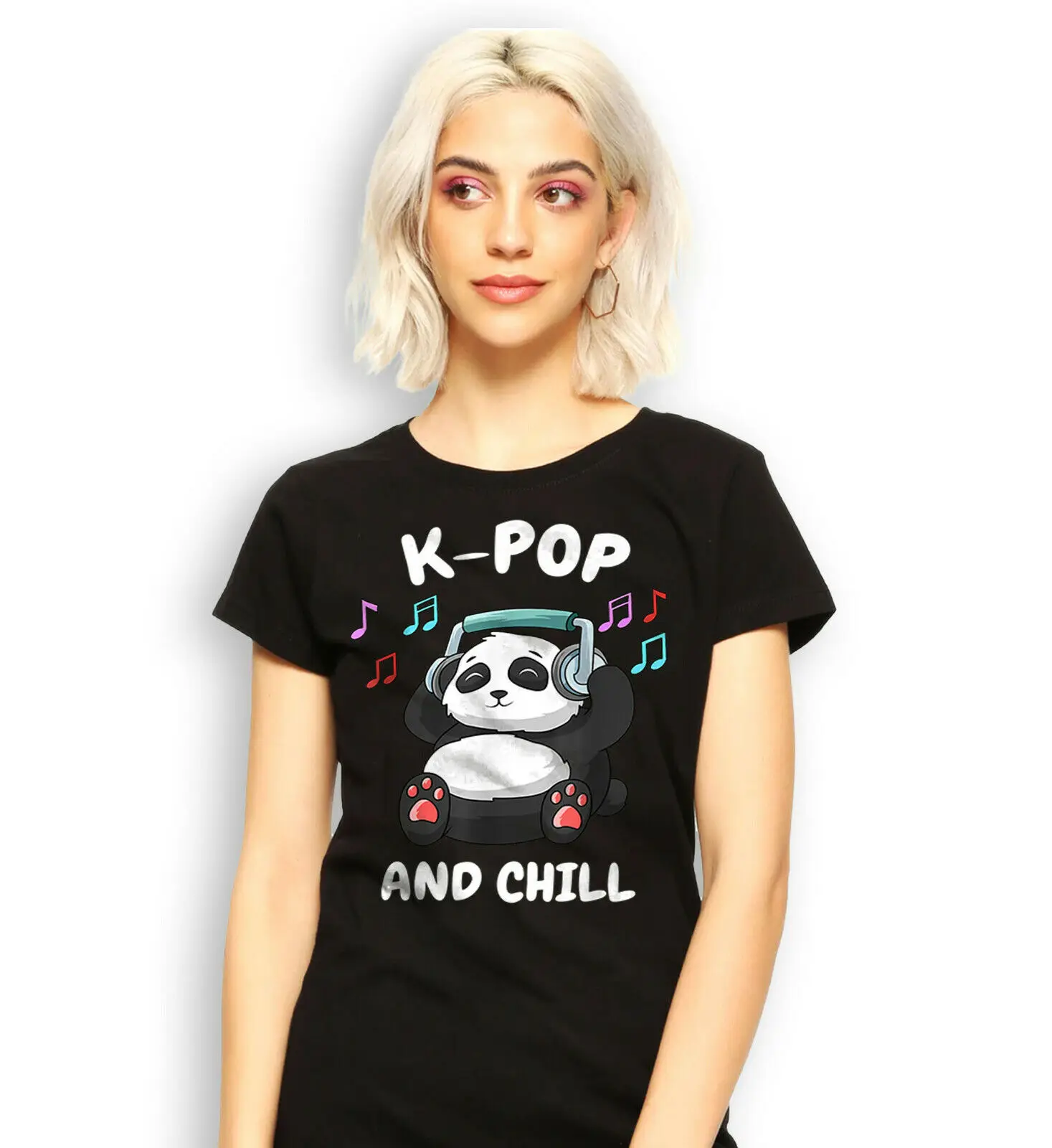 

K-Pop Lovers T-shirt, K-Pop And Chill Korean Panda Tee, Korean Culture Shirt