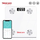 Умные весы Sinocare для измерения массы тела, беспроводной цифровой анализатор индекса массы тела, с Bluetooth, для ванной комнаты, мониторинг здоровья
