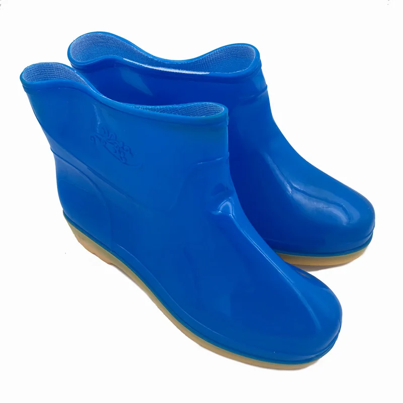 Женские непромокаемые сапоги Aleafalling черные на резиновой подошве для школы весны