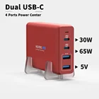 Двойной порт 105 Вт, 65 Вт, 30 Вт и 5 В, USB-порт, для многих телефонов и ноутбуков USB C, таких как iPhone Macbook pro, Dell XPS, Asus и т. д.