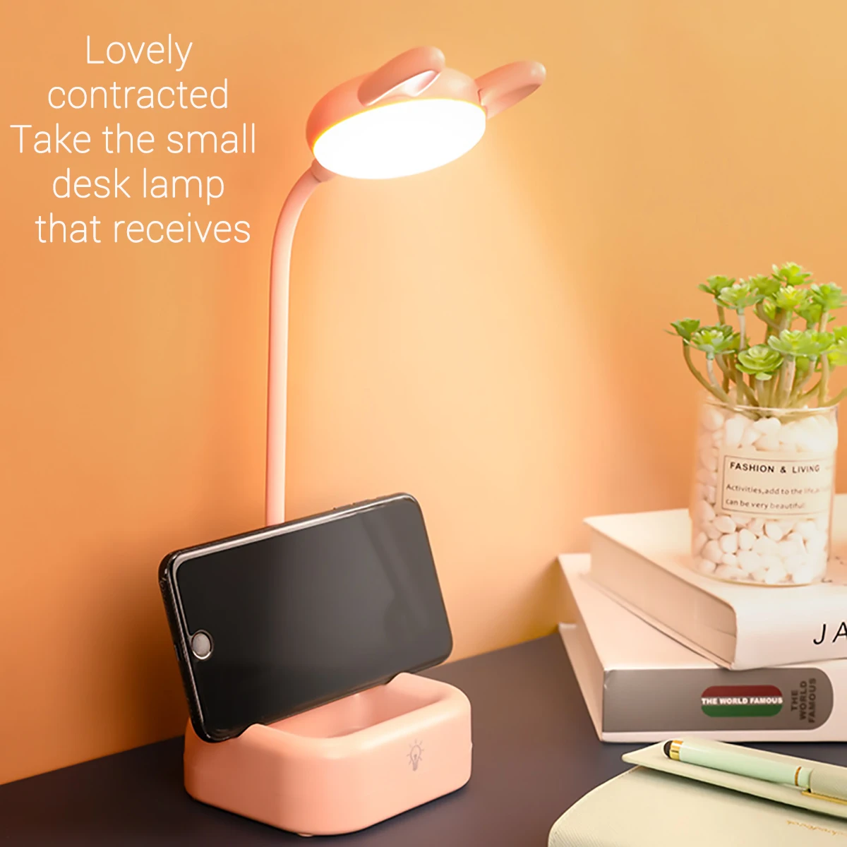 USB перезаряжаемая Светодиодная настольная лампа с сенсорным регулированием для