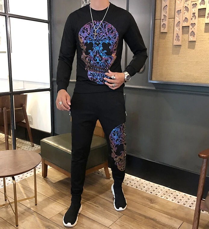 Мужской классический спортивный костюм комплект из двух предметов Толстая