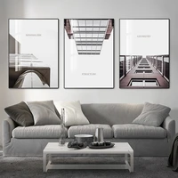 modern city architectural landscape nordic minimalist style art canvas poster printing home decoration painting picture
