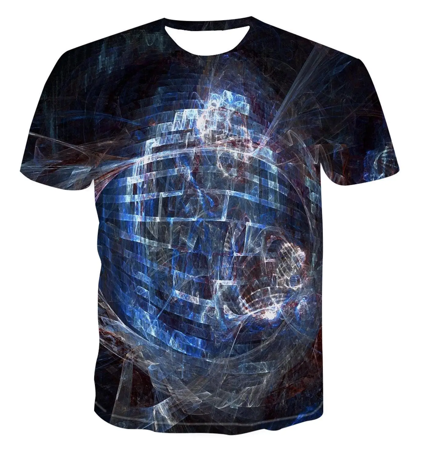 

New 3d Dynamic Graphics Men 'S Printed Geometric Pattern Summer T -Shirt Breathable Color Dizziness T -Shirt Trend S -6xl