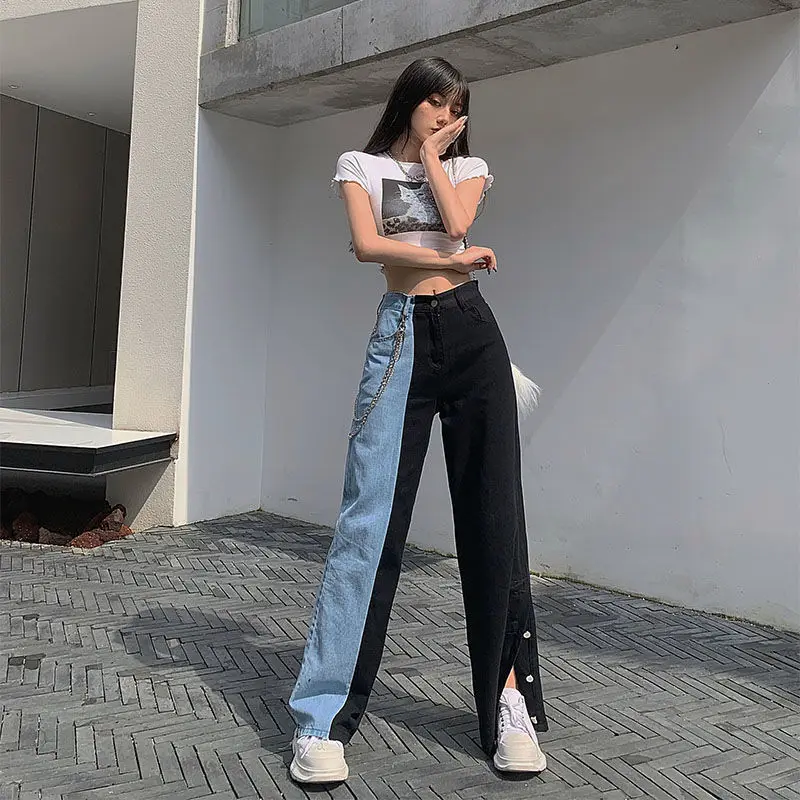 Винтажные женские джинсы длинные джинсовые брюки осенние платья в ковбойском