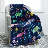 jekeno cartoon dinosaurs blanket throw print soft cozy blanket for bed couch sofa chair kids gift
