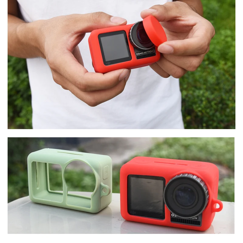 Мягкий силиконовый защитный чехол + Защитная крышка для объектива DJI Osmo