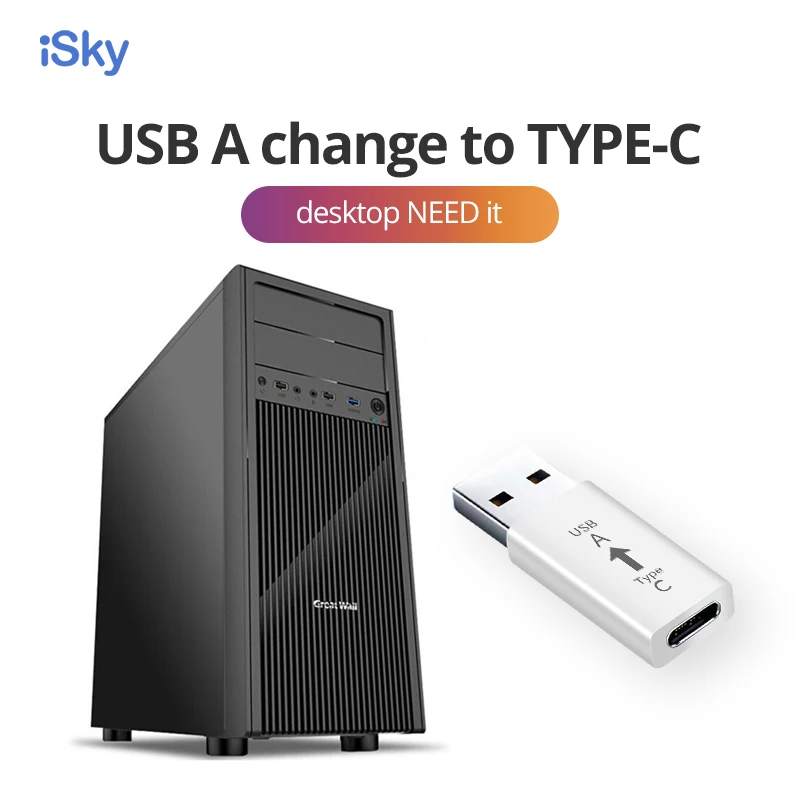 ISky USB Type C OTG адаптер Женский к A Мужской кабель конвертер OTG|Переходники и адаптеры|