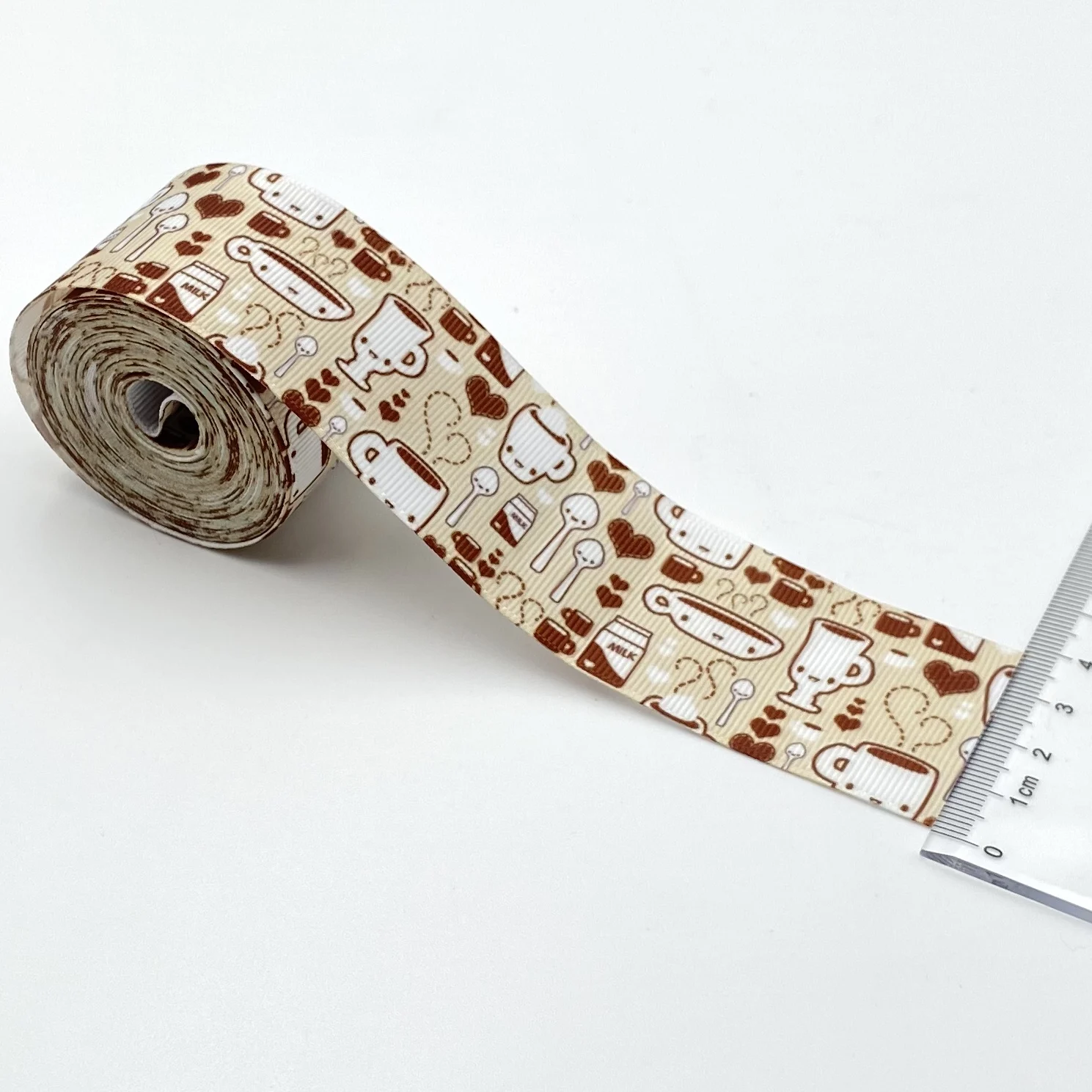 38 мм лента для напитков кофейное вино печатная Grosgrain вечерние украшения свадьбы