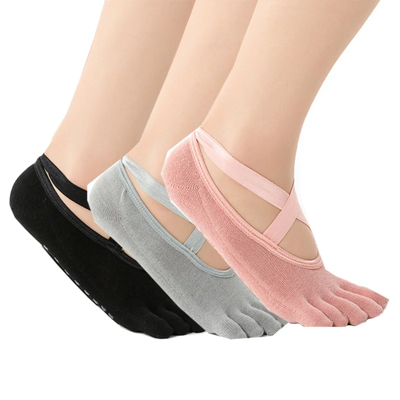 3 пары женских носков для йоги с низким вырезом противоскользящие носки пилатеса