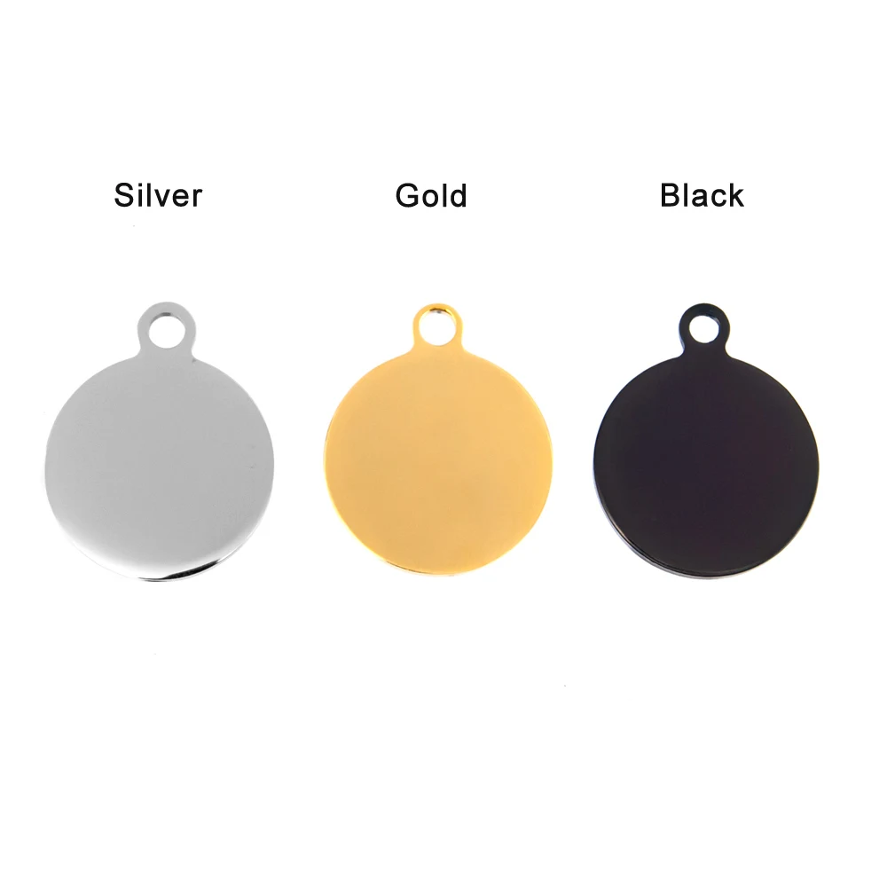 Круглые дисковые зеркальные Подвески Risul из нержавеющей стали 10 шт.|circle pendant|charm
