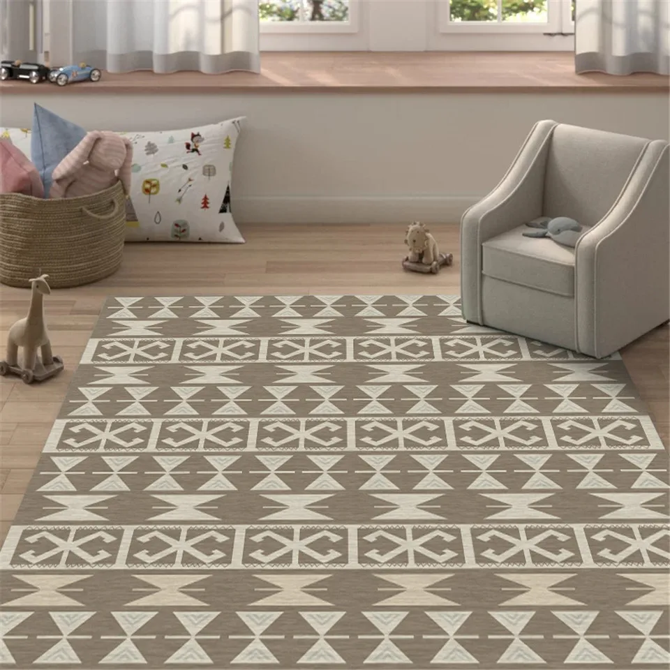 Скандинавский геометрический ковер из искусственного меха современный простой