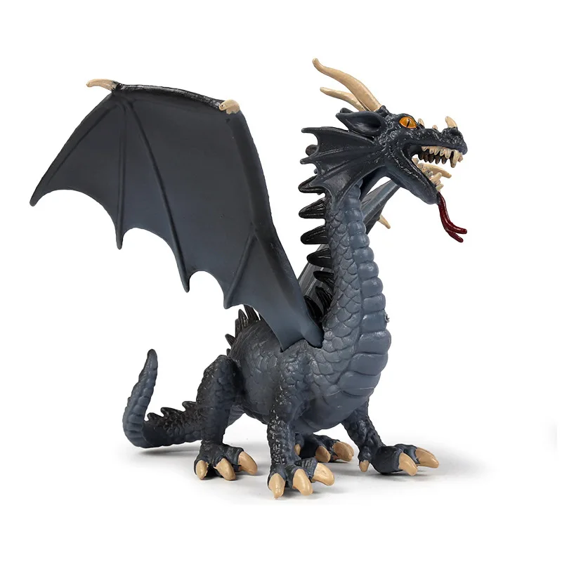 

Solid Model Simulation Western Flying Magic Blue Dragon Fire Breathing Dinosaur Boy Toy Decoration