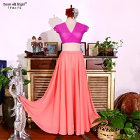 2021dancewear belly dancing clothes long slit skirts full circle professional chiffon 300 degrees exx02