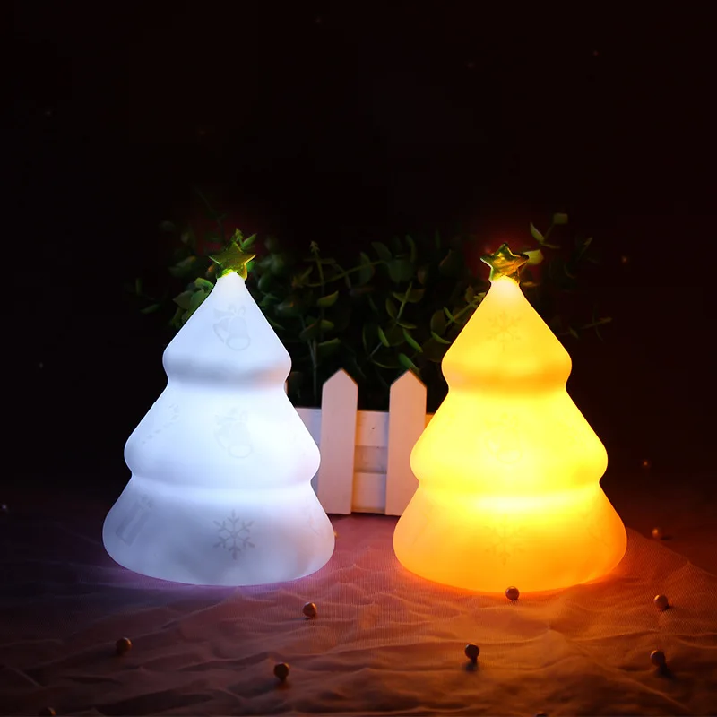 

Creative Christmas Tree Led Night Light Baby Sleeping Toy Kids Christmas Gift for New Year Animal Bell Night Lamp Decor Battery
