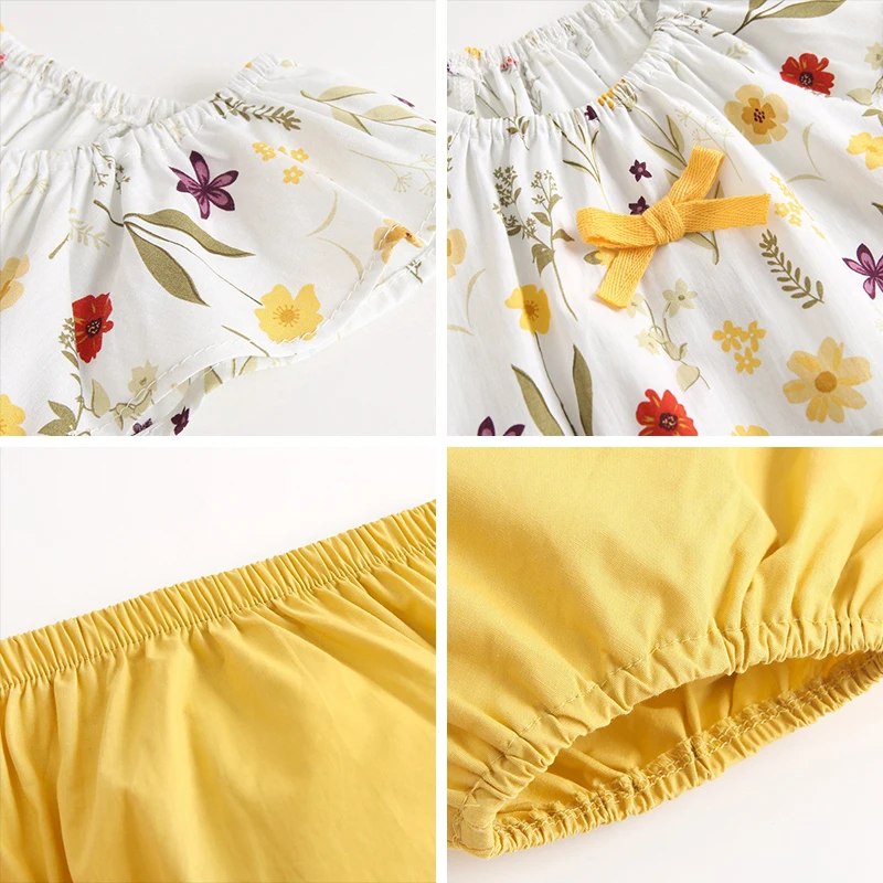 

Keelorn Baby Girls Clothes Set 2021 Summer Toddler Flower Print Tops And Shorts Suits Sleeveless Infant Baby Cute Bow Outfits