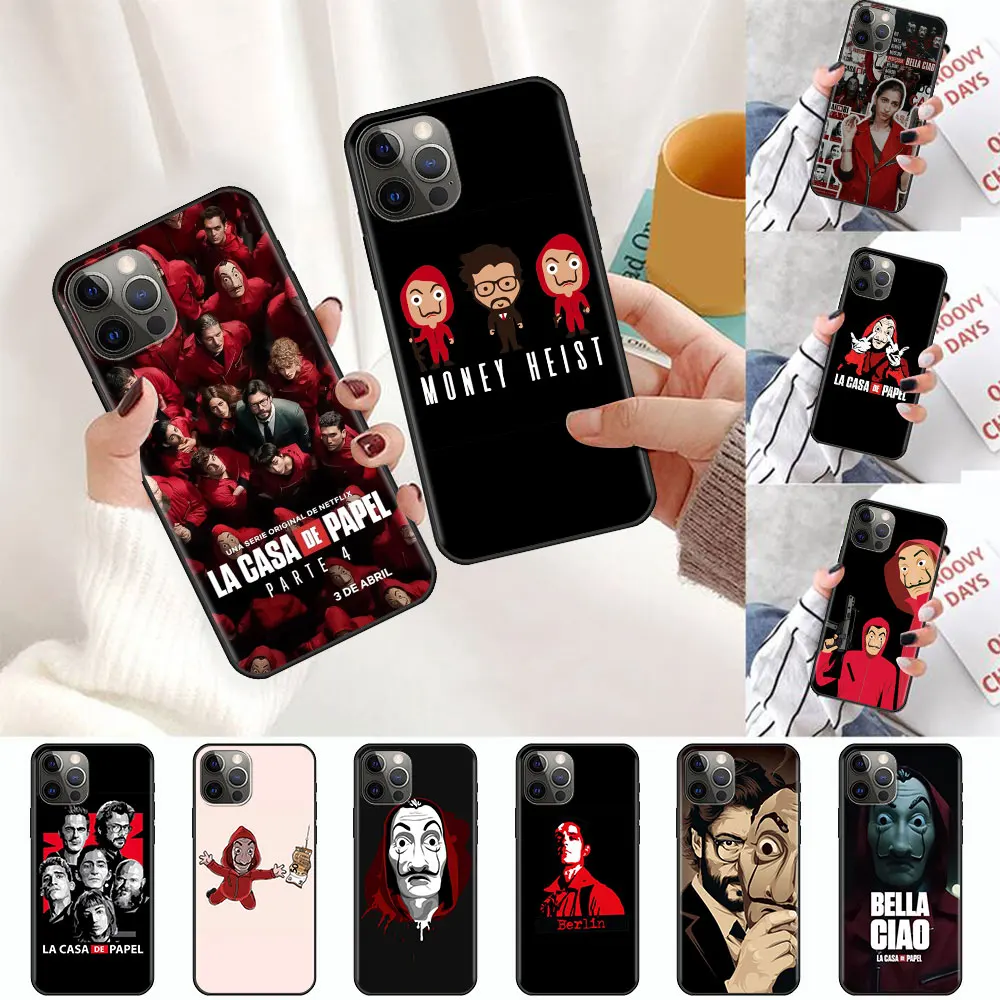 

Money Heist House Paper Case For Samsung Galaxy S20 FE S21 Ultra Phone Cover S10 Lite S8 S9 Plus S10e Black Silicone Funda Capa