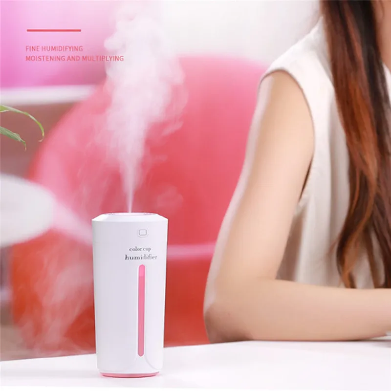Новый 230 мл мини ультразвуковой увлажнитель воздуха с светодиодный светильник
