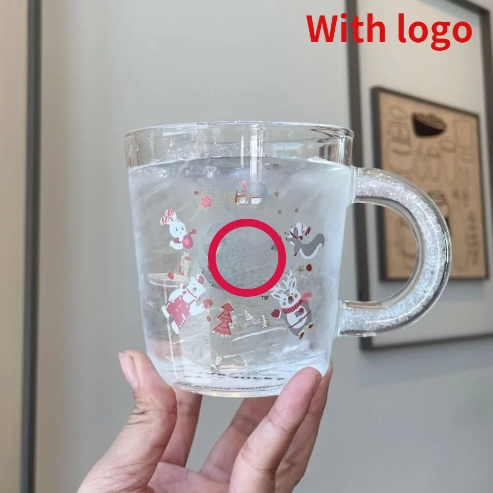 

Звезда отца Рождество меняющая цвет стеклянная кофейная чашка ограниченная холодная и горячая Хрустальная Алмазная частица ручка простой ...