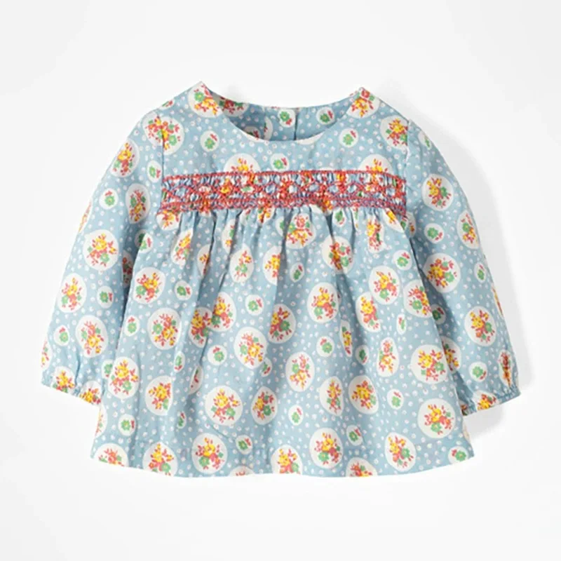 

Little maven Girls Long Sleeve t-Shirts Floral Print Baby Girls Beautiful Clothes Spring Children Flower Shirts Cotton