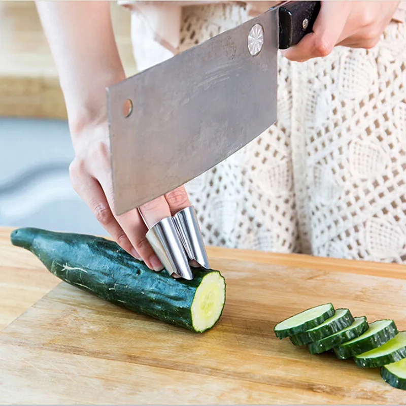 

1Pc Finger Guard Protection Finger Chop Safe Slice Stainless Steel Kitchen Hand Protector Knife Finger Protection Tools