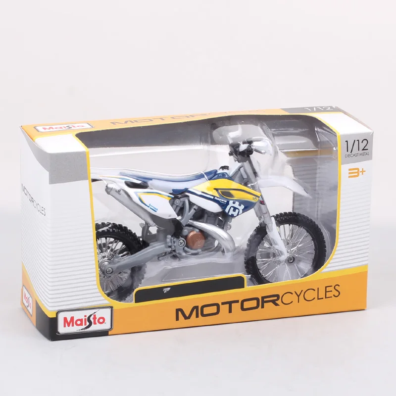 Maisto 1/12 Motorcycle scale TE Husqvarna TE125 2016 Dirt Bike Motocross moto Enduro Diecast & vehicles off road race model toys images - 6