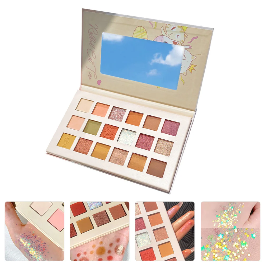 

1 Box Waterproof Eyeshadow Tray 18 Colors Shimmer Matte Eye Shadow Powder