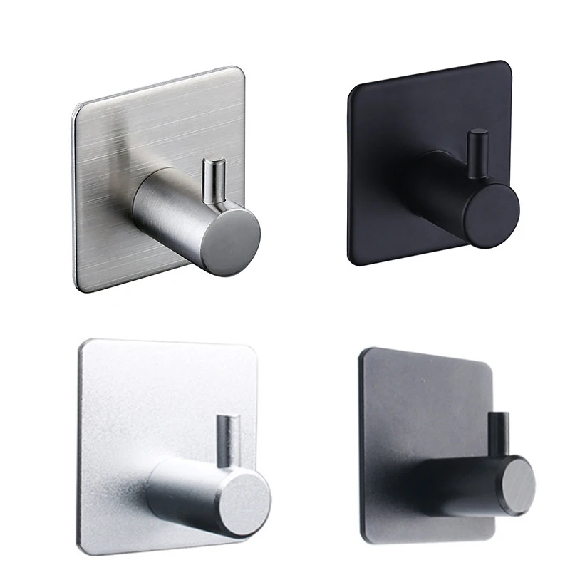 

304 Stainless Steel Black Hook Wall Hook Towel Hook for Bathroom Coat Hook Rustproof Robe Hook Hanger for Kitchen Hardware