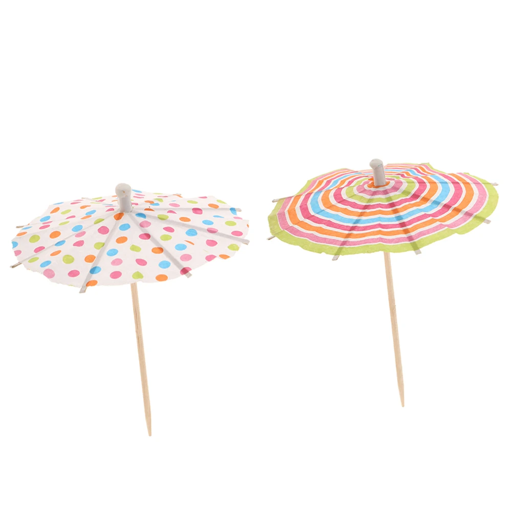 100stk. Коктейльные палочки зубочистка торт Топпер кекс выбор с бумажным зонтиком