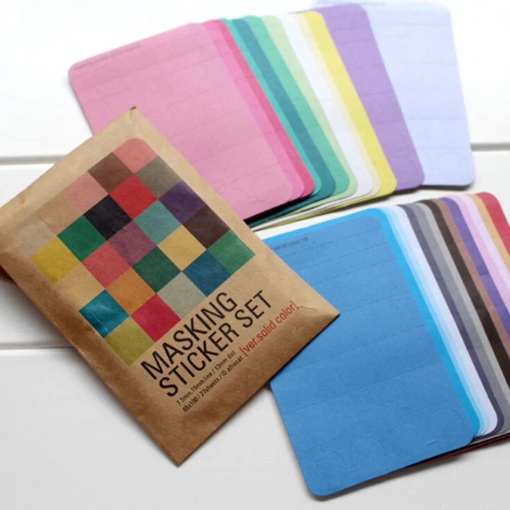 

27 Pcs/Set High Quality Trendy Colorful Stickers Toy For DIY Exercise Book Diary Toys For Children Colorful Toy Retro Sticker